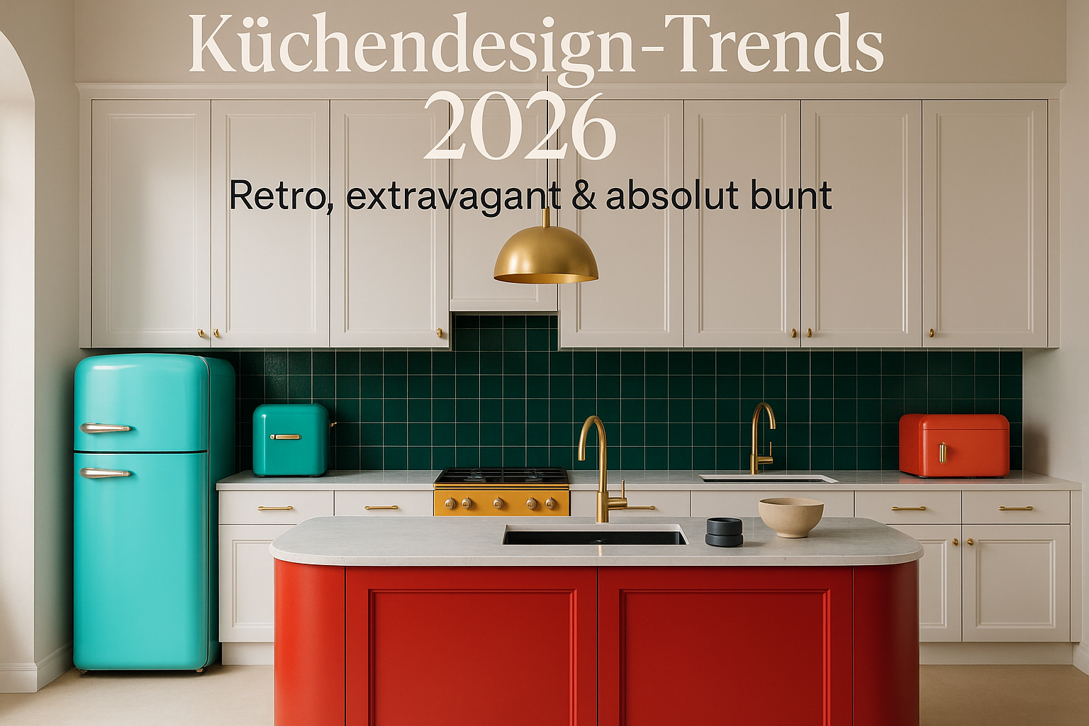 Küchendesign-Trends 2026: Retro, extravagant & absolut bunt