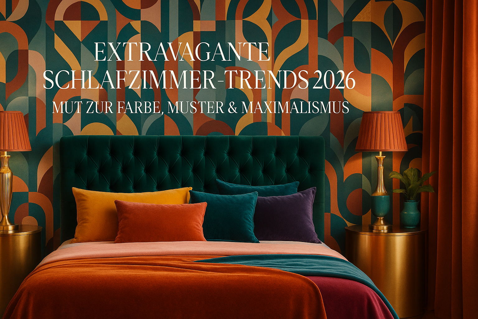 Extravagante Schlafzimmer-Trends 2026: Mut zur Farbe, Muster & Maximalismus