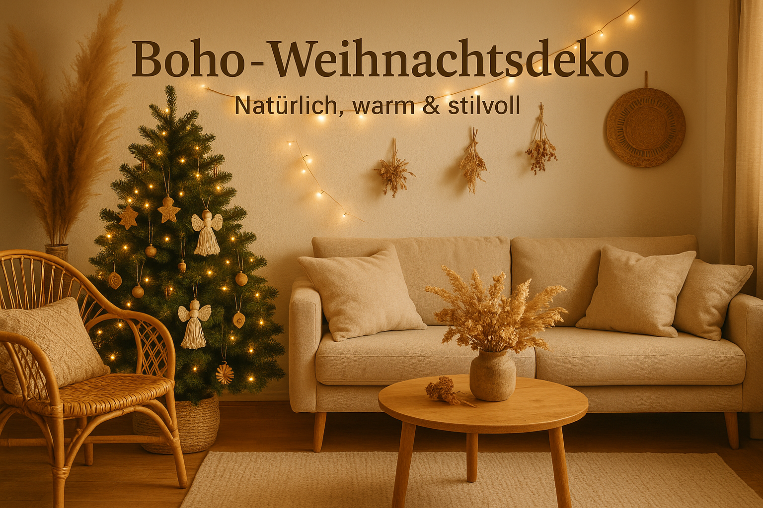 Boho-Weihnachtsdeko – Natürlich, warm & stilvoll